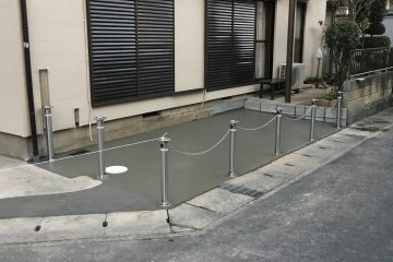 市川戸建ての駐車場舗装