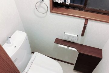 限られた空間を有効活用したトイレ